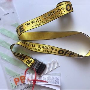 NWT OFF-WHITE Yellow Industrial Belt